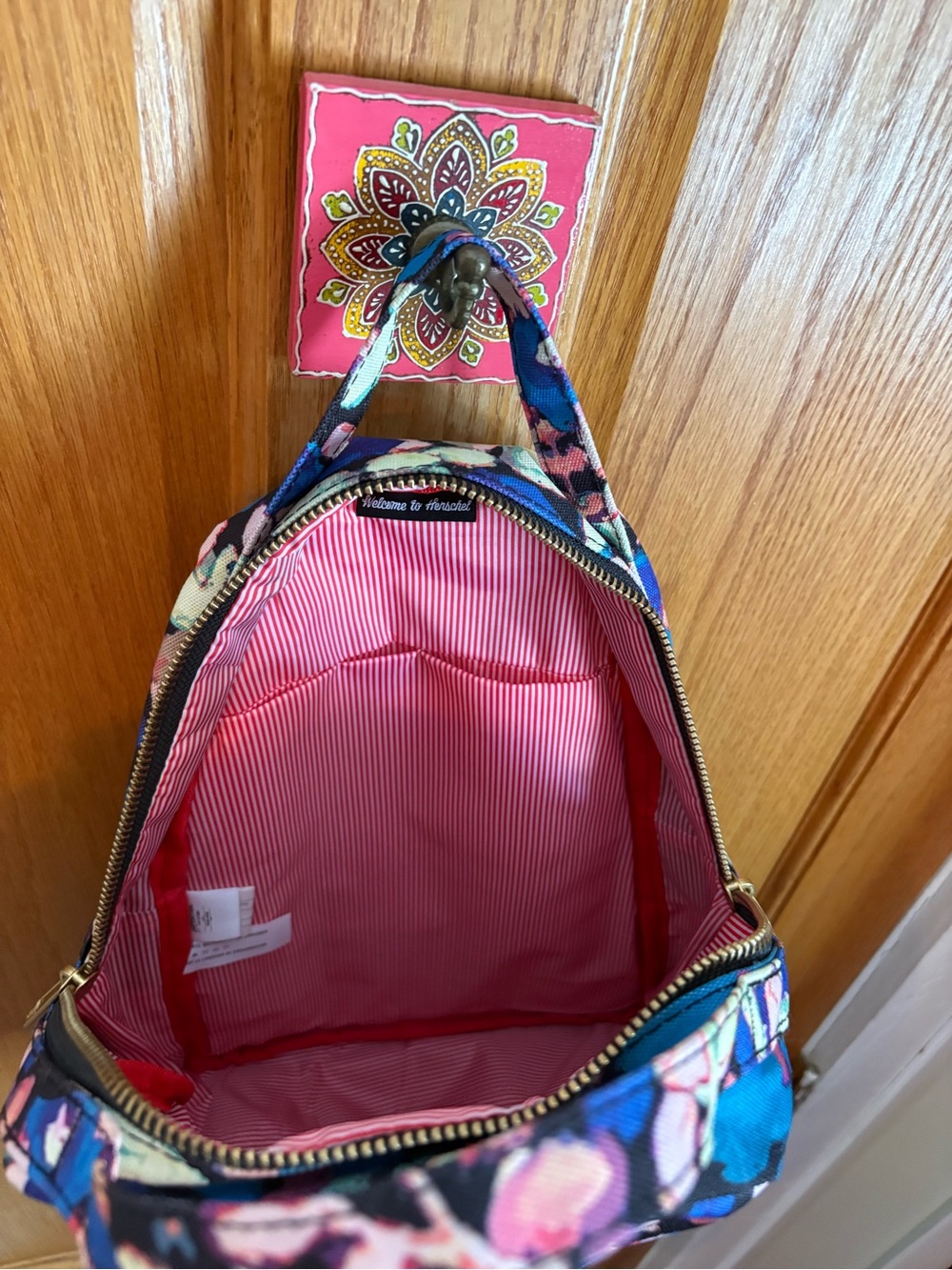 Herschel Floral Blue Mini Backpack - Picture 4 of 4